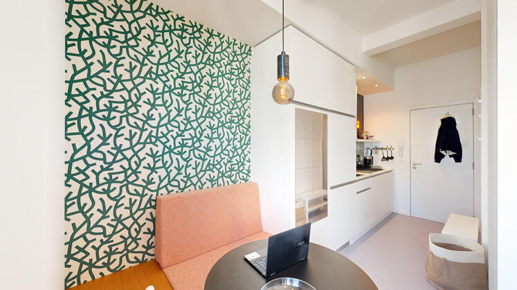 Spacious studio with modern furnishings